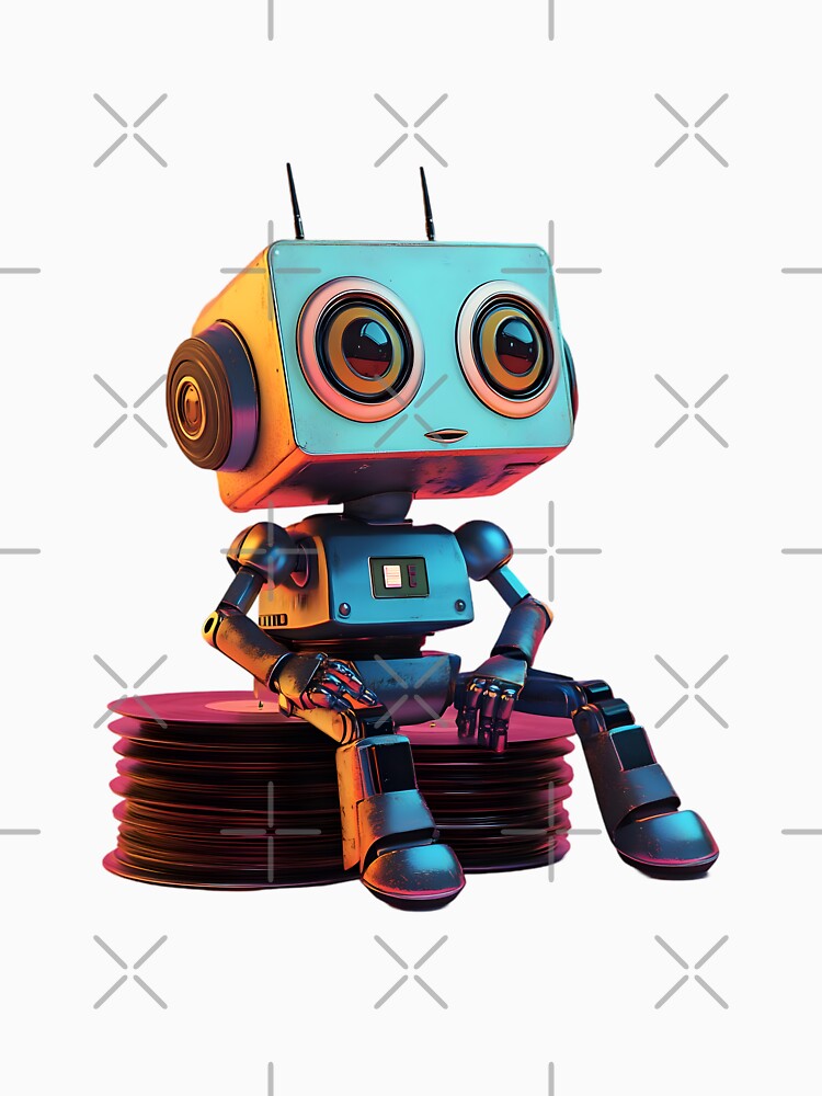 Vinyl Bot Vibes by AI-Only Creations