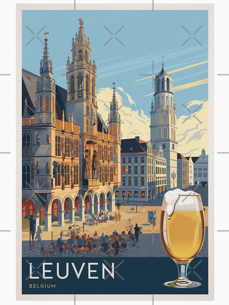 Leuven Vintage Travel Poster by TravelerRat