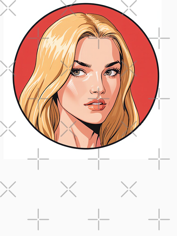 Blonde Woman Pop Art Portrait by Banal25