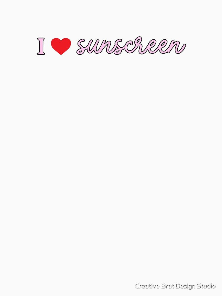 I Love Sunscreen SPF Lover Sticker by Creative Brat Design Studio