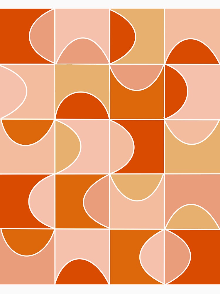 Orange Mid-Century Modern Pattern by WildeandCo
