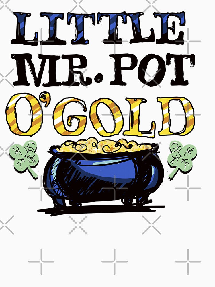 Little Mr. Pot Of Gold Clover Graphic Long Sleeve by BaseLance
