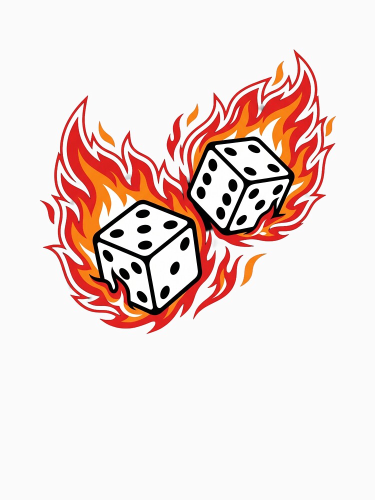 Burning Dice Streetwear by Stickersdevelop