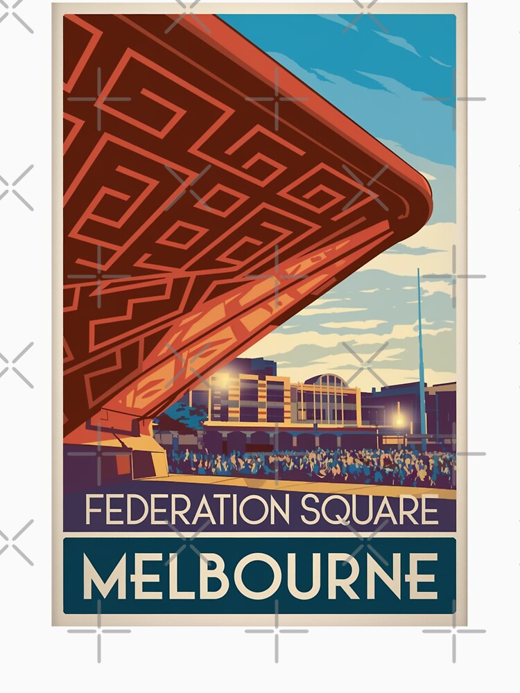 Melbourne Vintage Travel Poster by TravelerRat
