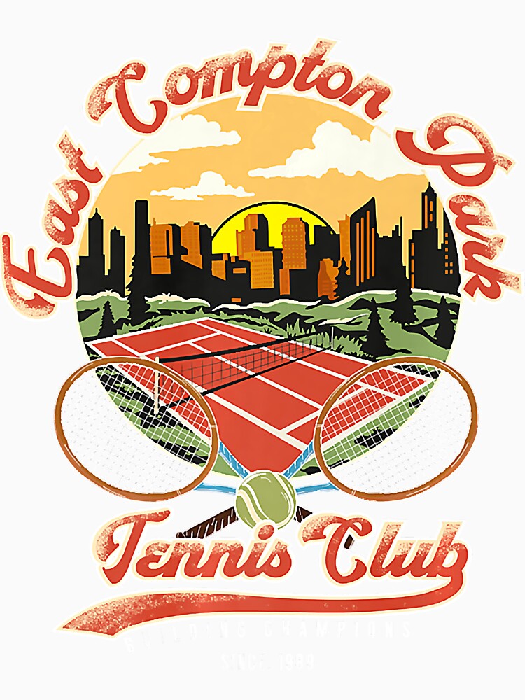 Retro Tennis Court And Tennis Racket Champion's Premium . by ZerinaYasutake