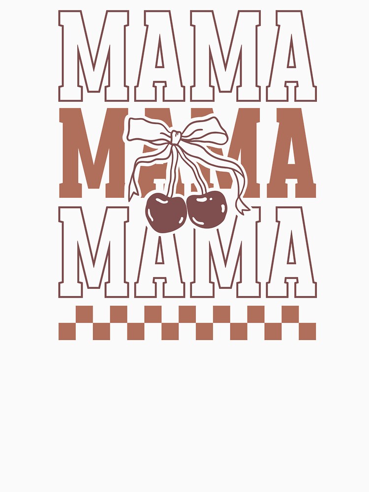Mama Checkerboard Cherry Bow by krystalRomanart