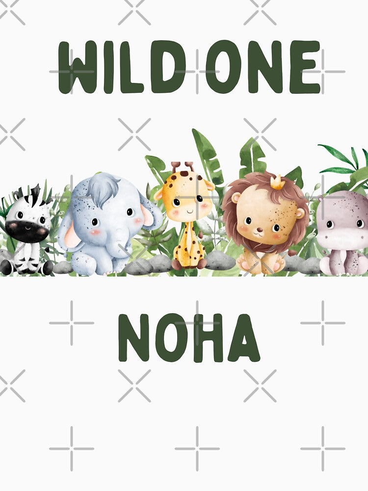 Safari Wild one Birthday Boy by Green Cart