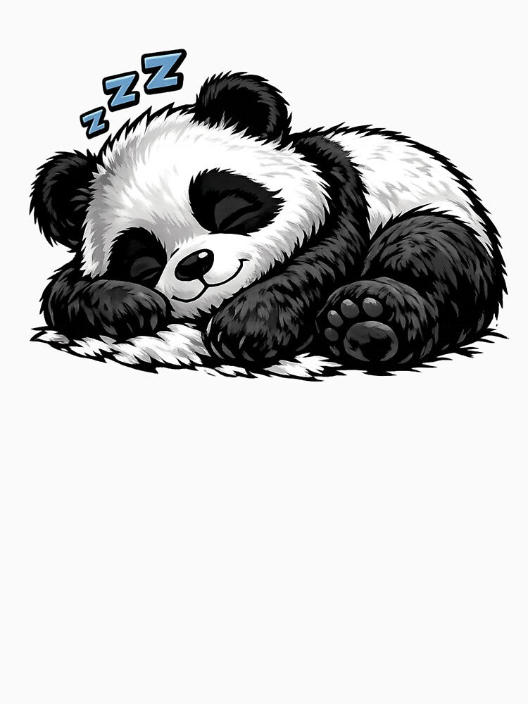 Sleepy Panda Cute Funny by ttuniques
