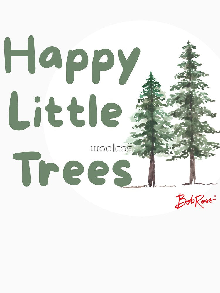 Happy Little Trees Bob Ross Fan Art by woolcos