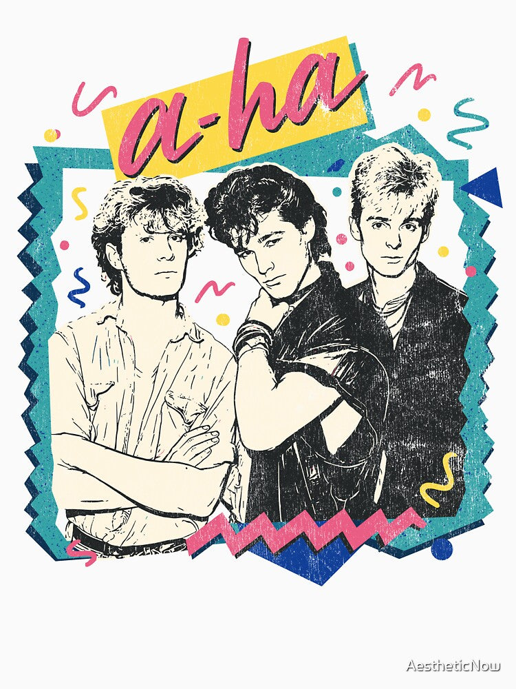 a-ha ----- Original 80s Retro Fan Design by AestheticNow