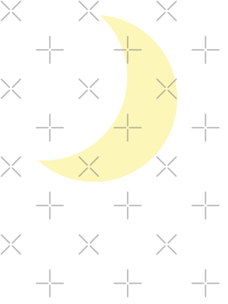 Simple Yellow Half Moon by Susssanne