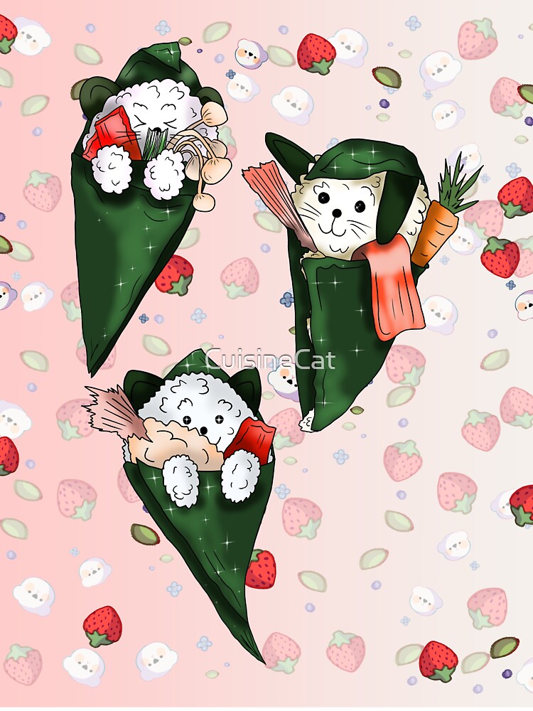 cartoon sushi temaki by CuisineCat