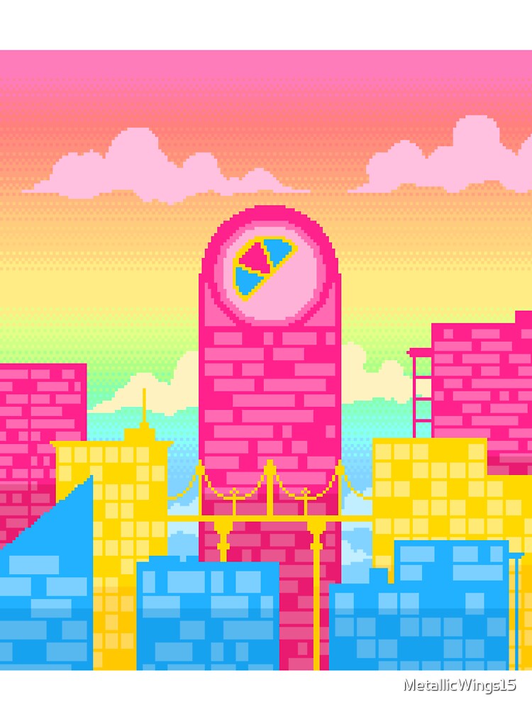 Pixel Pan Pride City by MetallicWings15