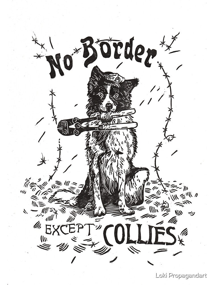 No Border except Collies by Loki Propagandart
