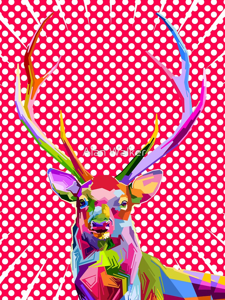 Tunnel Vision Reindeer Pop Art (Bubblegum) by Octavio00