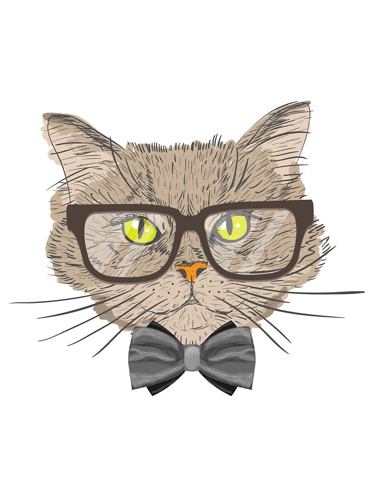 Funny Cat Wearing Glasses T-Shirt by AllStarMerch