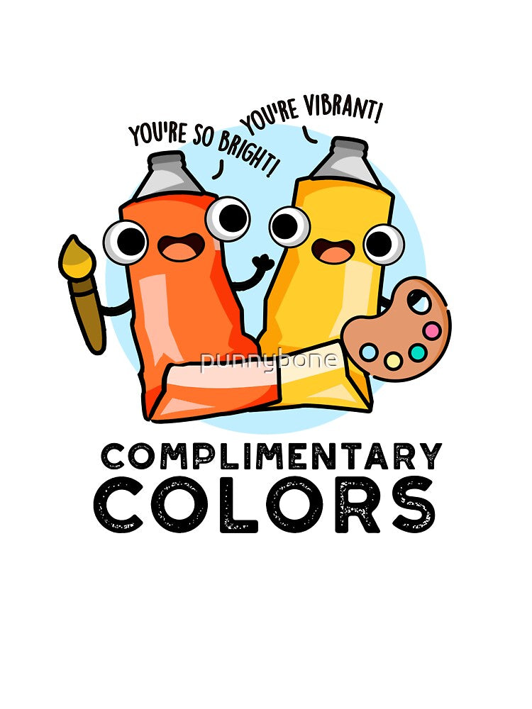 Complimentary Colors Cute Paint Pun by punnybone