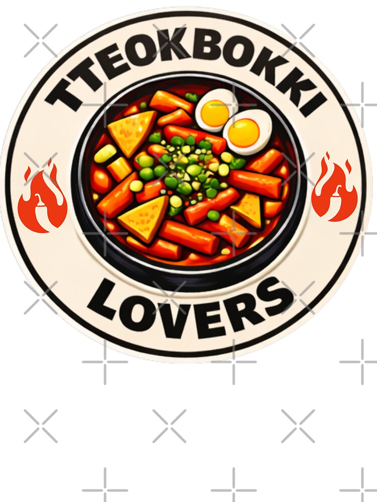 Tteokbokki Lovers – Korean Street Food Badge Design by mycreastyle