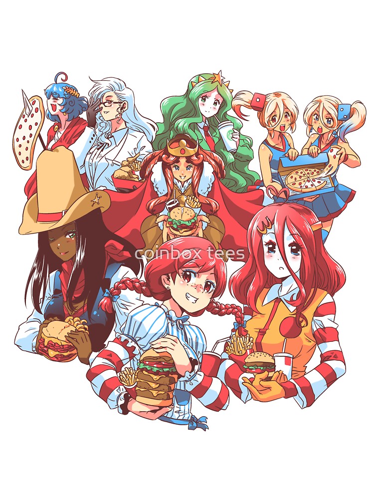 Fast Food Waifus by coinbox tees