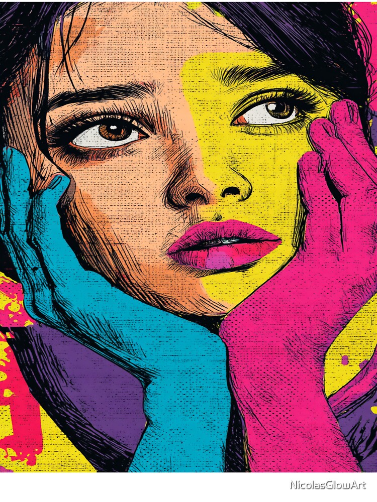 Pop Art Style Girl by NicolasGlowArt