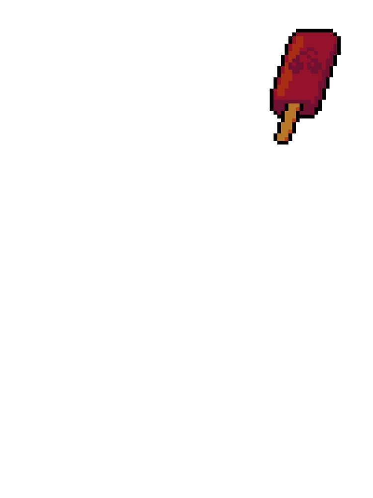 Pixel Cherry popsicle - pixel food art by LittleFoodShop