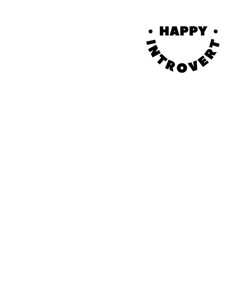 Happy Introvert Smiley Face Typography Design by AlistWayDesign