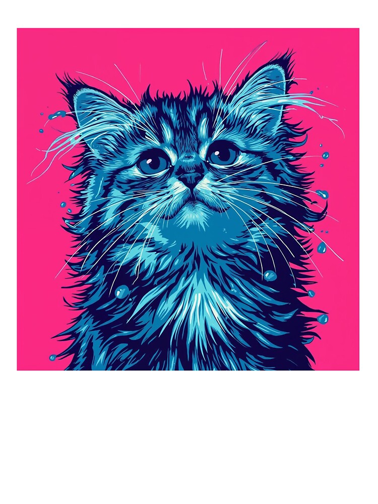 Vibrant Kitty PopArt by Retro-Bloom