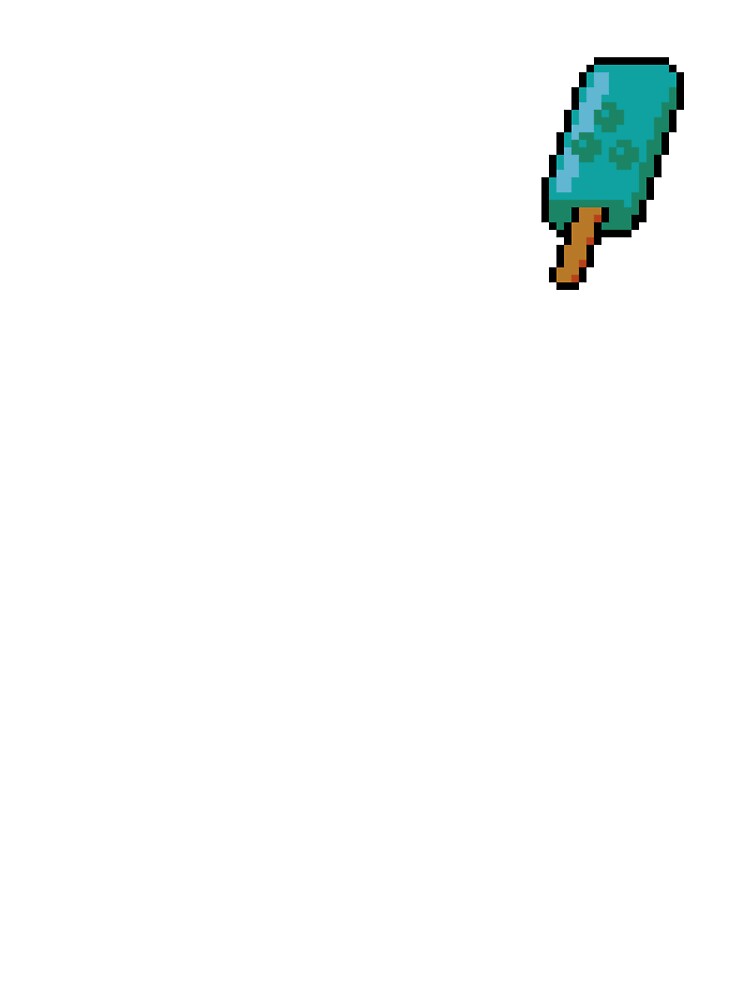 Pixel Blueberry popsicle - pixel food art by LittleFoodShop