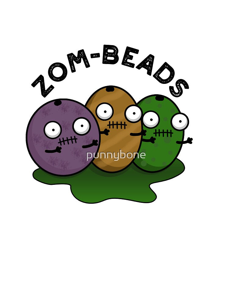 Zom-beads Cute Halloween Zombie Beads Pun by punnybone