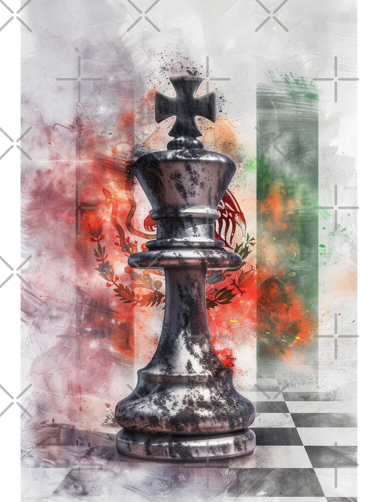 Royal Chess Pieces with Abstract Paint Splashes by Piotrek0001