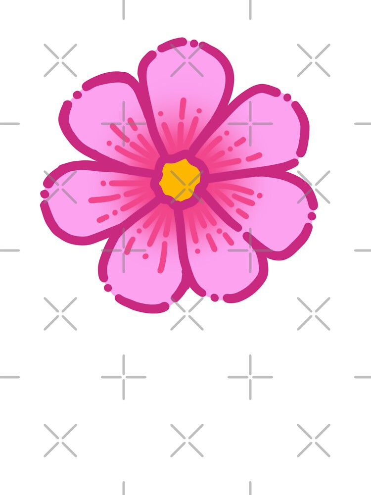 Pink Flower Simple Drawing by AveryZi