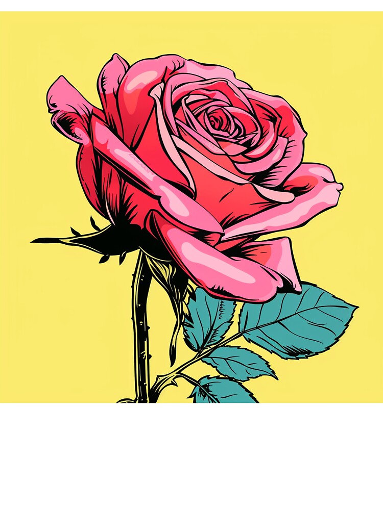 Red Rose Pop Art 8 by AstroRisq