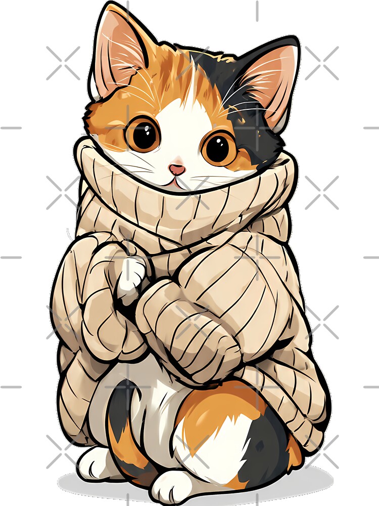 Calico Cat Cozy Sweater by pumsquare