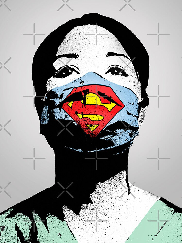 Banksy Nurse Superhero by SharpWallArts