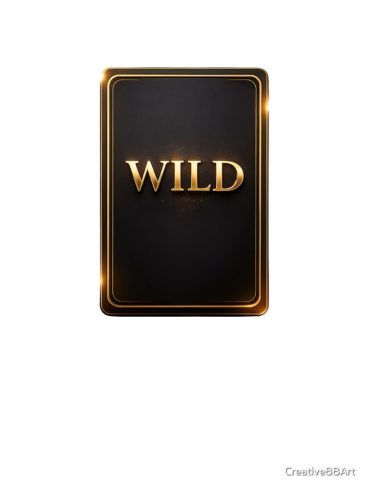 Luxury gold wild card with sleek black and shiny design by Creative88Art