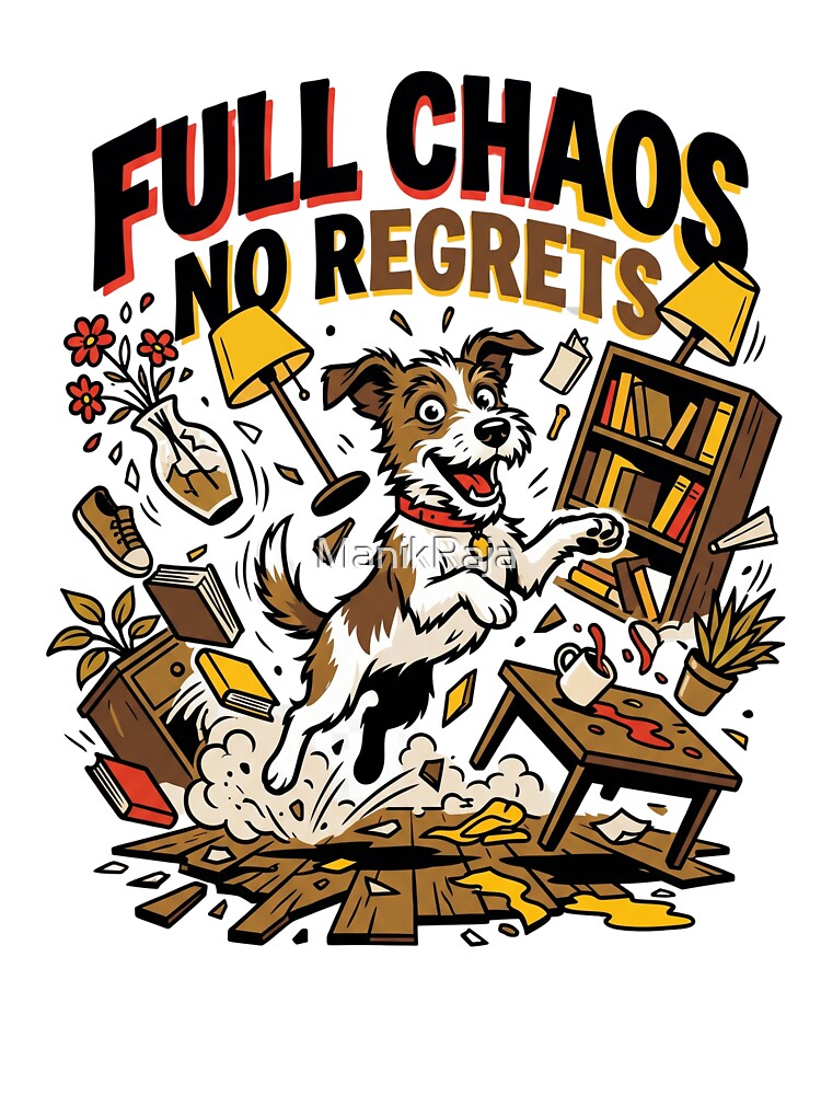 Chaotic Dog Energy Shirt Funny Hyper Puppy Meme by ManikRaja