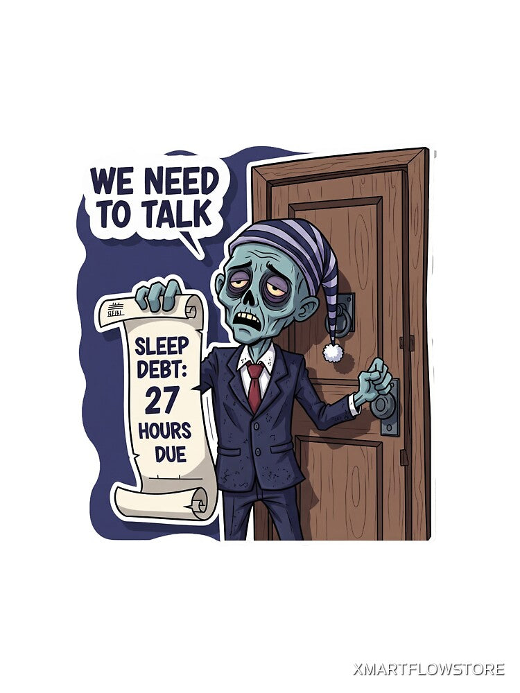 Sleep Debt Collector ??– Funny Insomnia & Burnout Sticker by XMARTFLOWSTORE