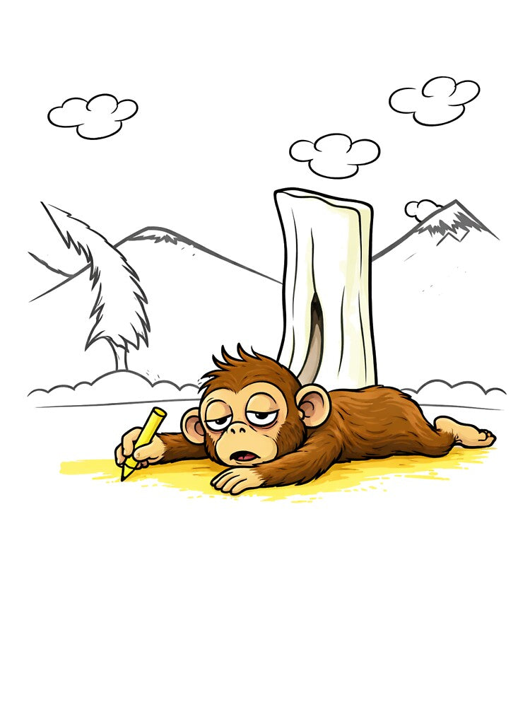 Lazy Monkey – Mood Cartoon by KumarGandhi