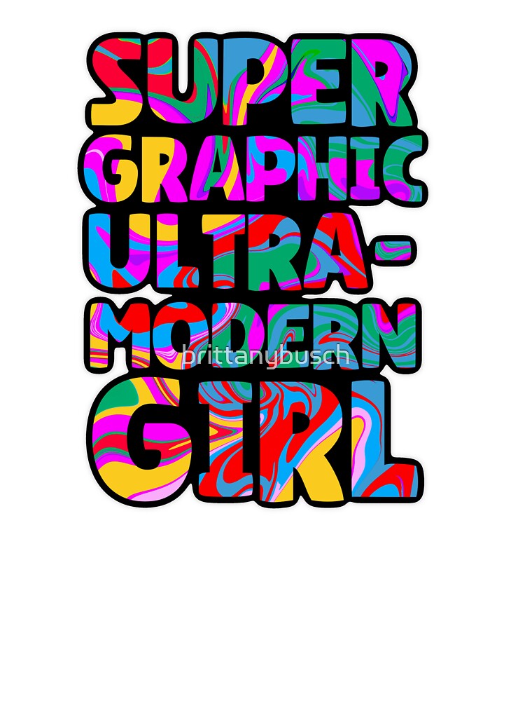 Super graphic ultra modern girl by brittanybusch