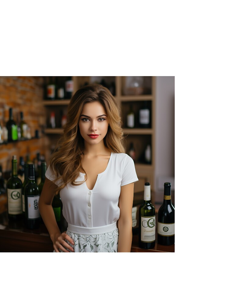 Sommelier Guiding Wine for Upscale Restaurant by TheBrainArt