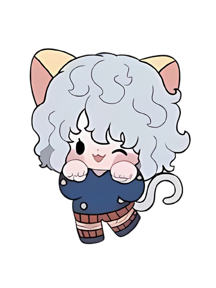 White Fluffy Royal Guard - Winking Pastel Feline by Mrdonut-ARt