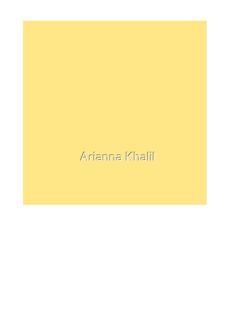 Solid Light Yellow by Arianna Khalil