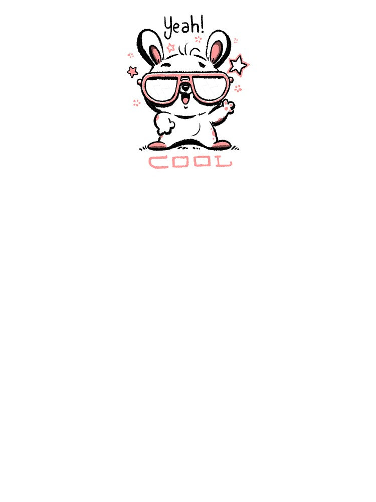 yeah! cool - cute chubby cartoon bunny rabbit by hayrpictures