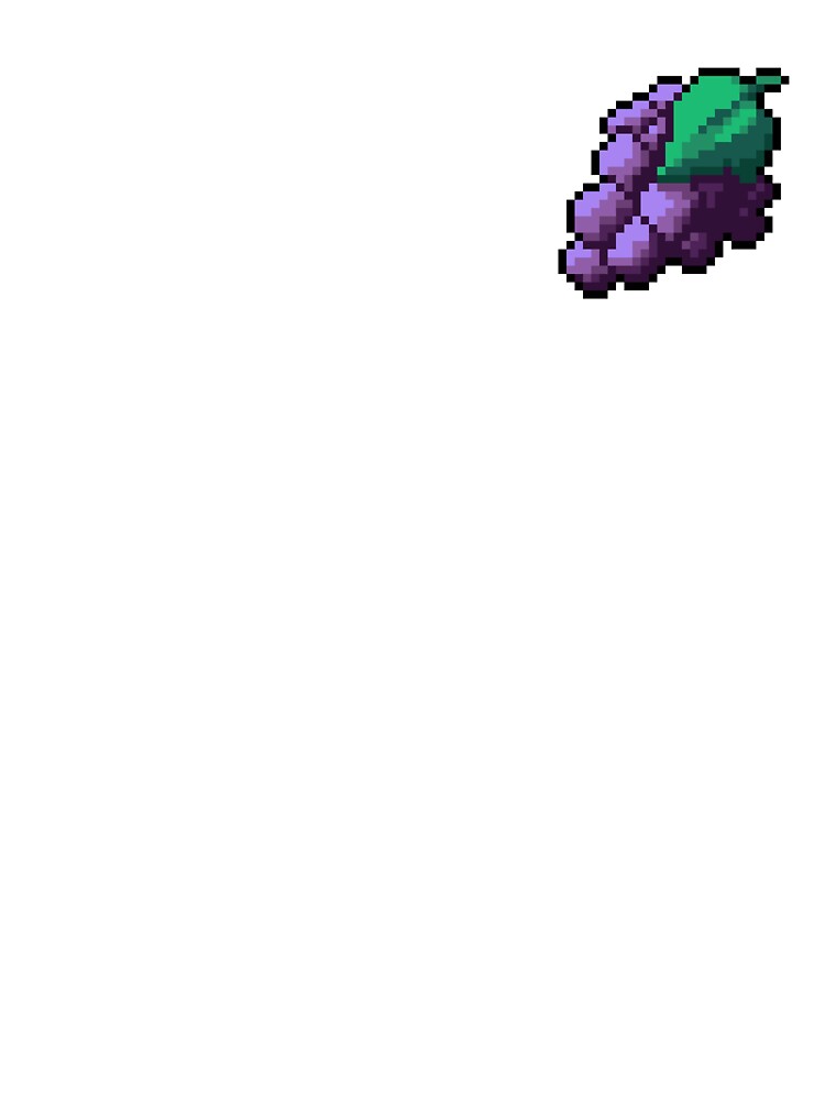 Pixel Purple grape - pixel food art by LittleFoodShop