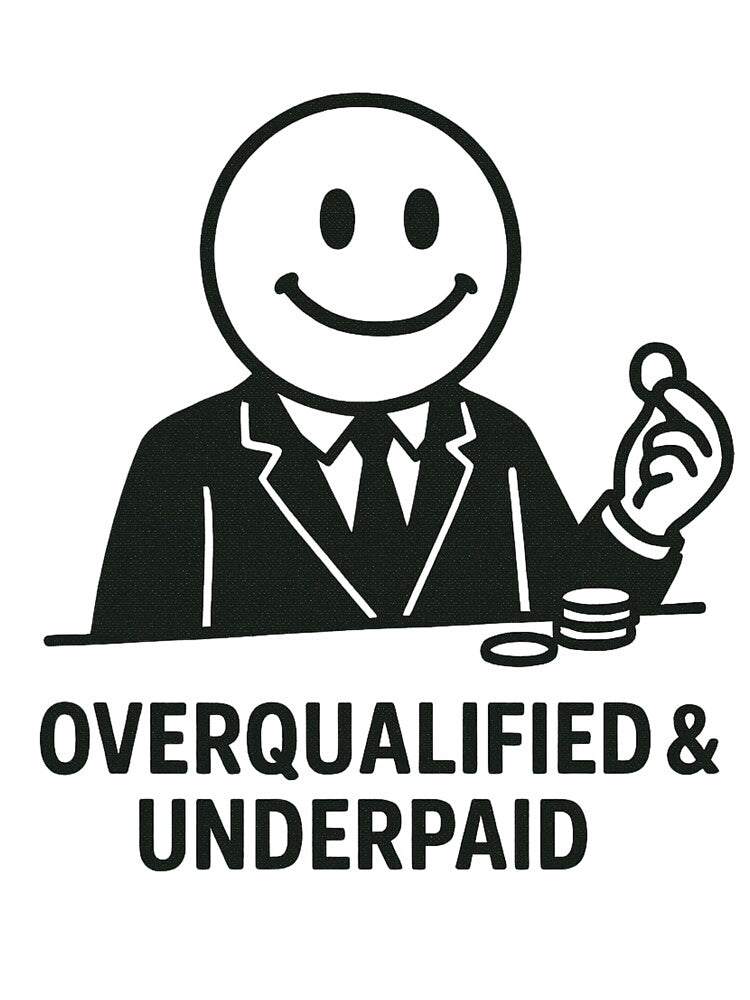 Smile Man - Overqualified & Underpaid by Proxy Designs