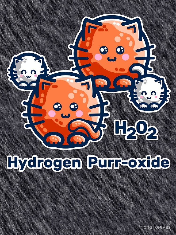 Hydrogen Purr-oxide Cat Chemistry Pun by Flaming Imp