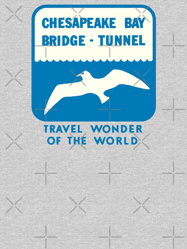 Chesapeake Bay Bridge Tunnel Vintage Travel Decal by hilda74