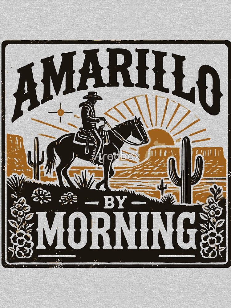 Amarillo by Morning – Vintage Cowboy Western Design by Aredbox