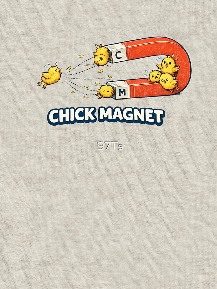 Cute Chick Magnet Funny Chicken Pun Design by 97Ts