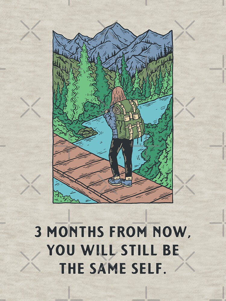 3 months from now you will still be the same self  |  unmotivated funny negative quote by Magic Mango